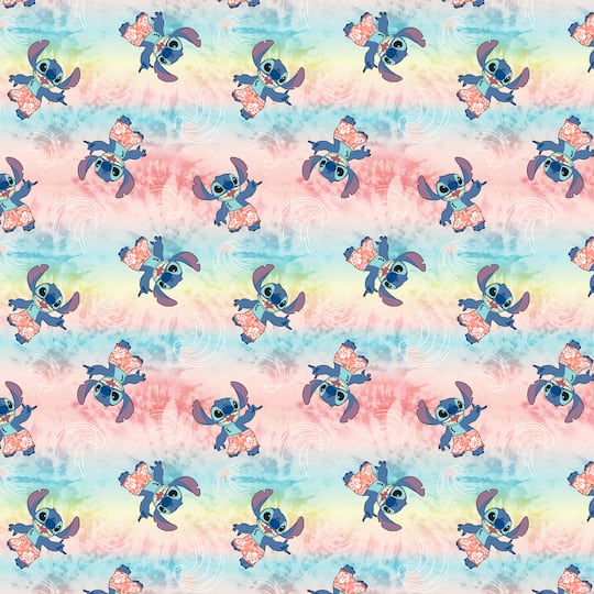 Disney® Lilo & Stitch Tie-Dye Waves Cotton Fabric
